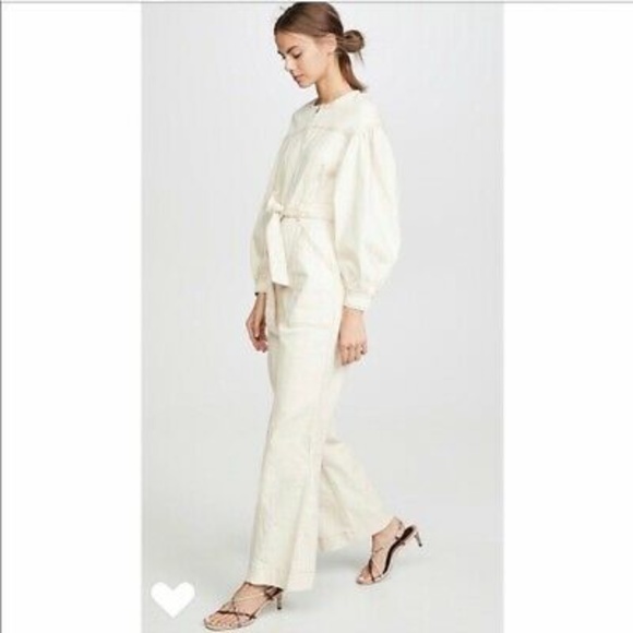 Ulla Johnson Akiba Jumpsuit size 4 Ivory Denim - Picture 2 of 6